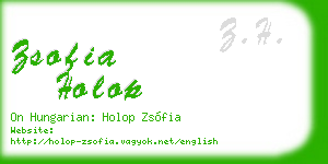 zsofia holop business card